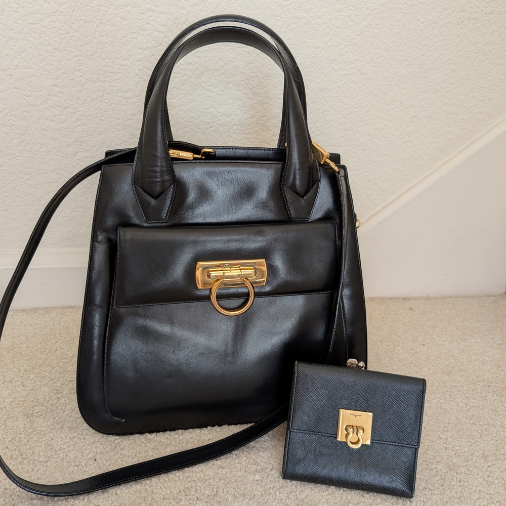 Salvatore Ferragamo Leather Tote & Wallet Bundle